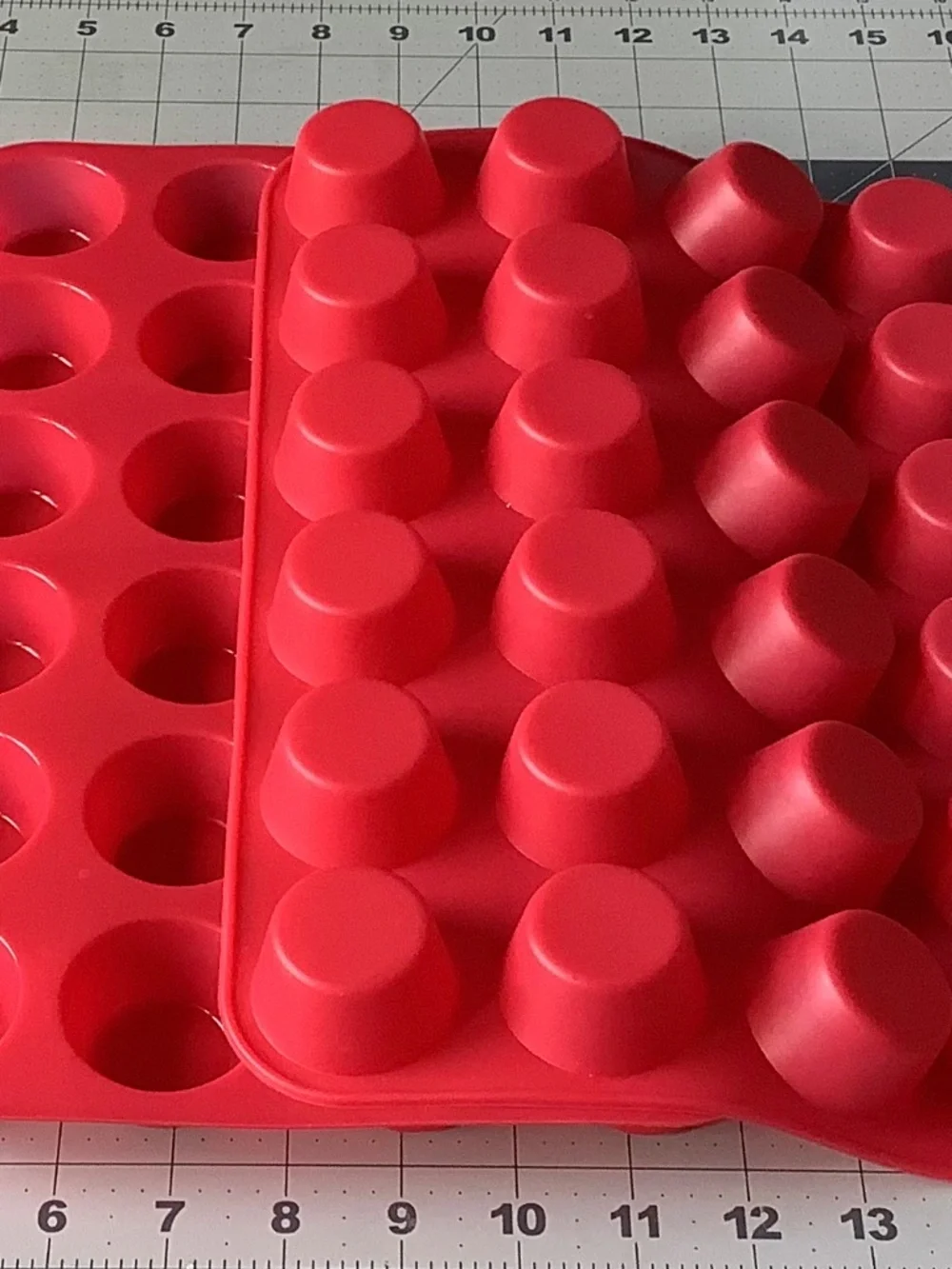 Set of 2 Silicone Mini Cupcake Muffin Pans 24-Cavity Baking Molds Pink